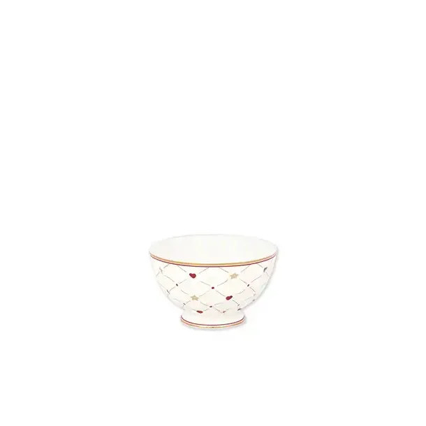 Clarina Heart White french bowl 10 cm medium fra GreenGate - Tinashjem