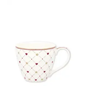 Clarina Heart White mug fra GreenGate - Tinashjem