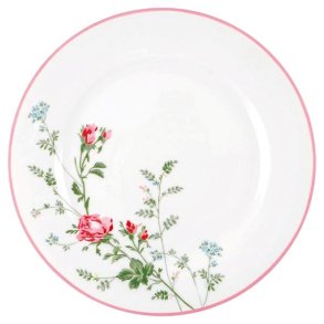 Constance White dinner plate fra GreenGate - Tinashjem