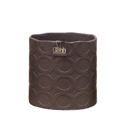 L�bech Living urtepotteskjuler Rounds brun h�jde 13 cm - Fransenhome
