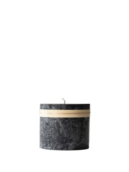 Lys Sort h�jde 7,5 cm Timber Candle fra L�bech Living - Fransenhome