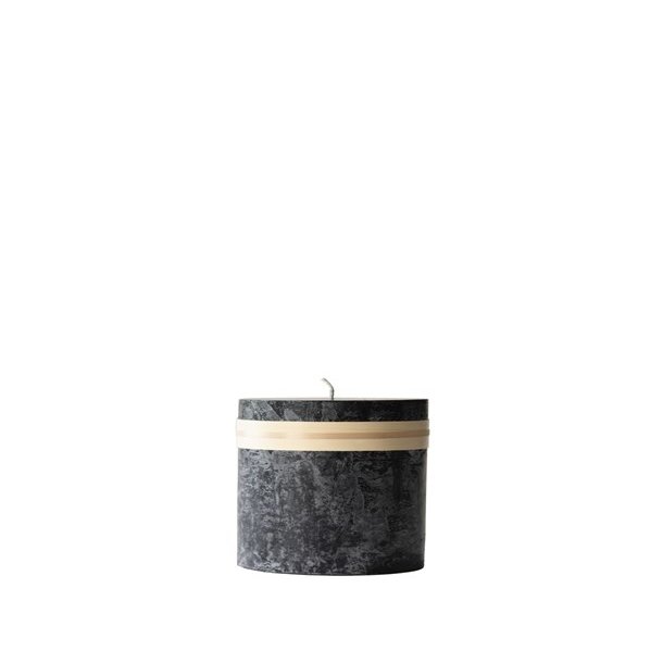 Lys Sort h�jde 7,5 cm Timber Candle fra L�bech Living - Tinashjem