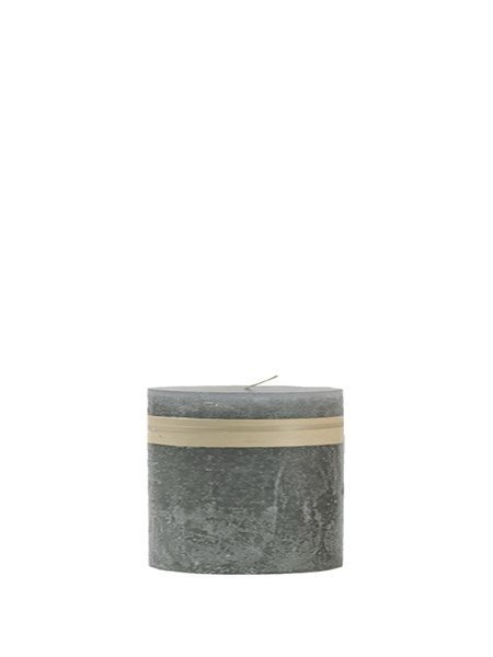 Lys Gr� h�jde 7,5 cm Timber Candle fra L�bech Living - Fransenhome