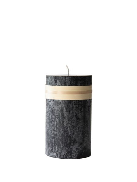 Lys Sort h�jde 15 cm Timber Candle fra L�bech Living - Fransenhome