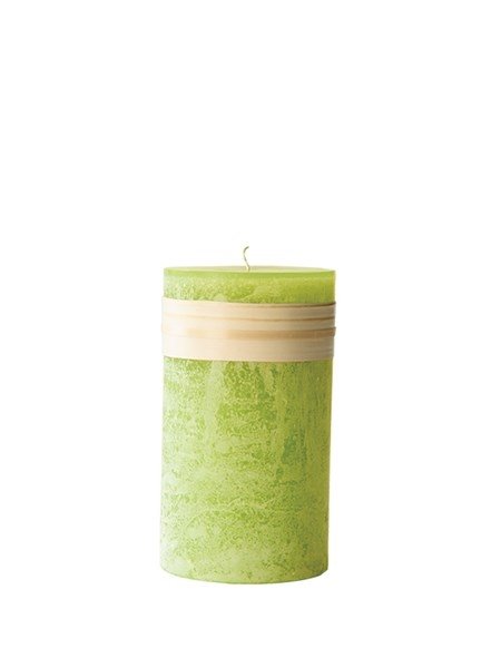 Lys Lime Gr�n h�jde 15 cm Timber Candle fra L�bech Living - Fransenhome