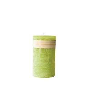 Lys Lime Gr�n h�jde 15 cm Timber Candle fra L�bech Living - Fransenhome