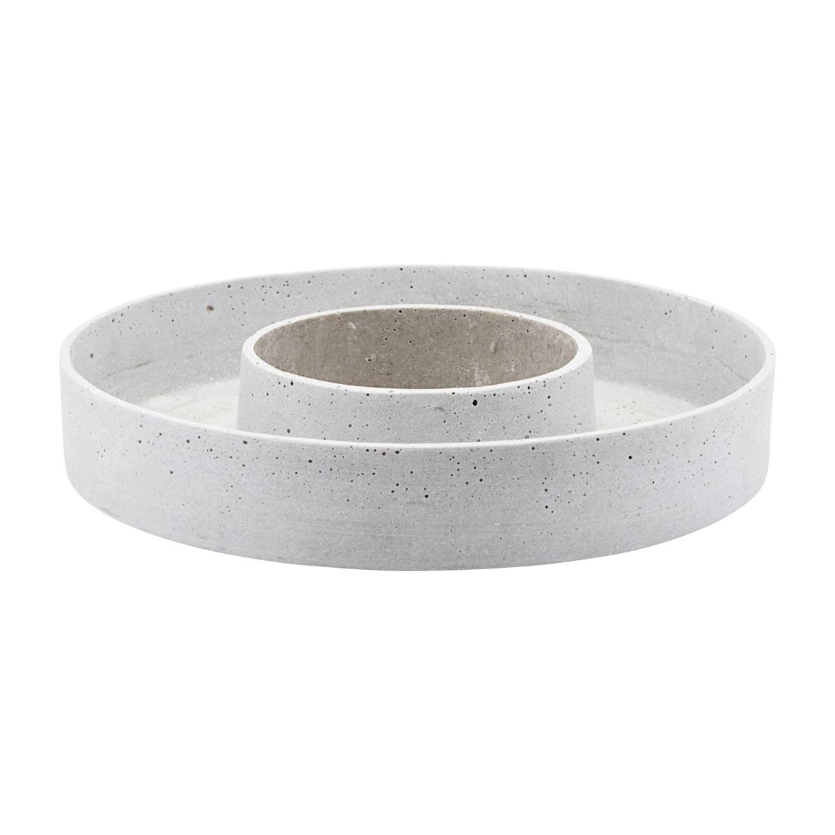 House Doctor The Ring lysestage 35 cm gr� beton - Fransenhome