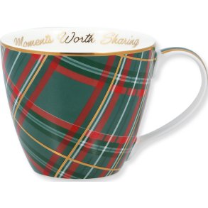Dagmar check green mug fra GreenGate - Tinashjem