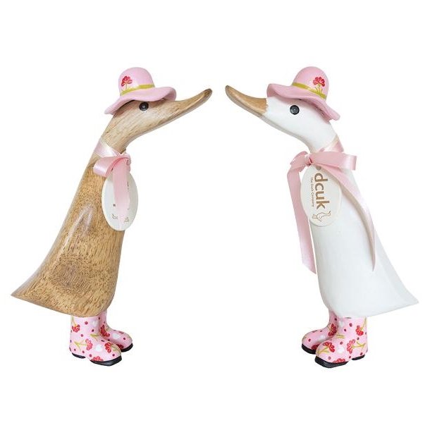 And hvid med farvede gummist�vler, hat og sl�jfe h�jde ca. 22 cm - Tinashjem