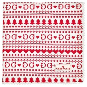 December Red stofserviet fra GreenGate - Tinashjem