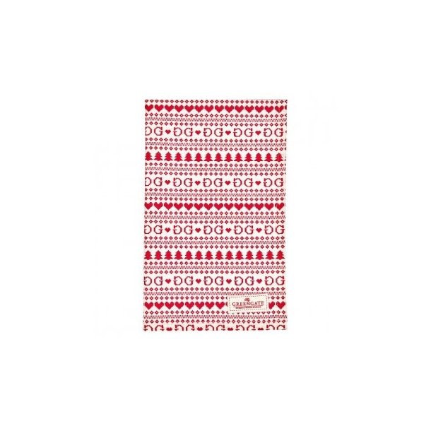 December Red viskestykke 50 x 70 cm fra GreenGate - Tinashjem