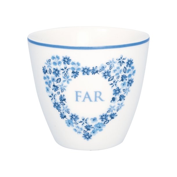 Heart blue FAR latte cup fra GreenGate - Tinashjem