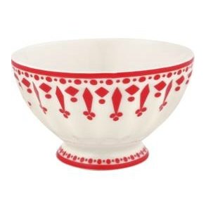 Fleur Red french bowl 10 cm medium fra GreenGate - Tinashjem