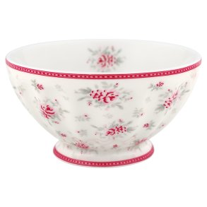 Flora White french bowl 13,5 cm fra GreenGate - Tinashjem