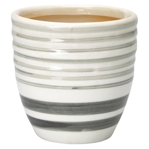 Flower pot stripe warm grey fra GreenGate - Tinashjem