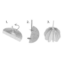 L�bech Living Hanging Felt Xmas ball Grey 28 cm samlevejledning - Fransenhome