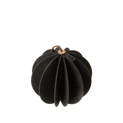 L�bech Living Hanging Felt Xmas ball Black 14 cm - Fransenhome