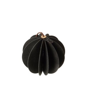 L�bech Living Hanging Felt Xmas ball Black 14 cm - Fransenhome