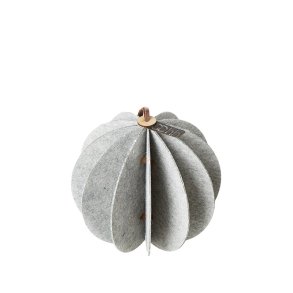 L�bech Living Hanging Felt Xmas ball White 14 cm - Fransenhome