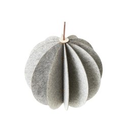 L�bech Living Hanging Felt Xmas ball White 20 cm - Fransenhome