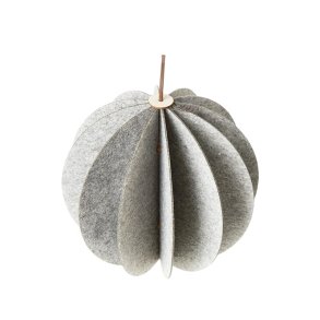 L�bech Living Hanging Felt Xmas ball White 20 cm - Fransenhome