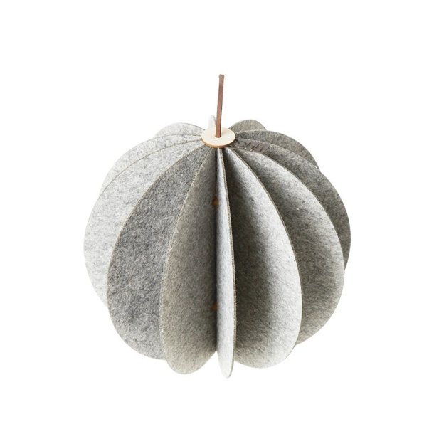 L�bech Living Hanging Felt Xmas ball White 20 cm - Tinashjem
