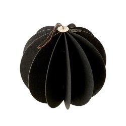 L�bech Living Hanging Felt Xmas ball Black 28 cm - Fransenhome