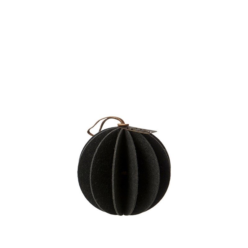 L�bech Living Hanging Felt Xmas ball Black 9 cm - Fransenhome
