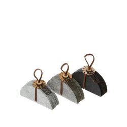 L�bech Living Hanging Felt Xmas ball Grey 28 cm tre farver - Fransenhome