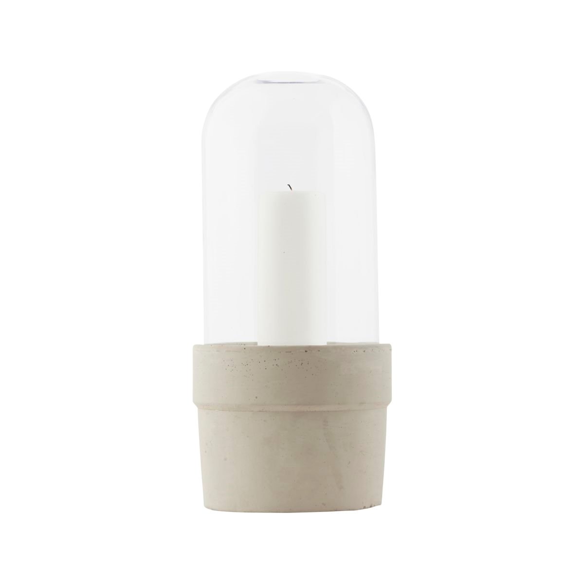 House Doctor Glasklokke med potte i beton - Fransenhome