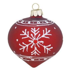 Julekugle Ball Glass Onion Hailey red fra GreenGate - Tinashjem