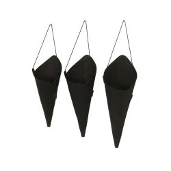 L�bech Living kr�mmerhus hanging cone 24 cm black tre forskellige st�rrelser - Fransenhome