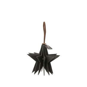 L�bech Living Felt Star ornament hanging black til at samle - Fransenhome