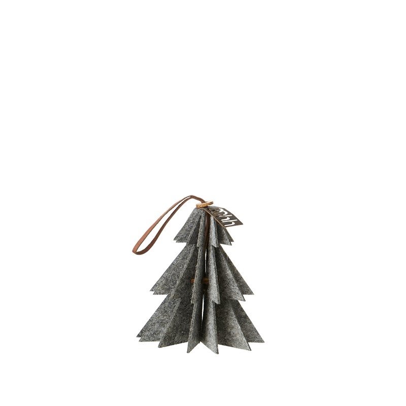 L�bech Living Felt Tree ornament hanging grey - Fransenhome