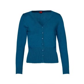 HEART CARDIGAN PETROL fra du Milde - Tinashjem