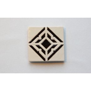 Hel Lenica glasbakke beige bund med m�rkebrun m�nster - Fransenhome