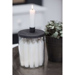 Holder glas med metall�g til bedelys fra Ib Laursen - Tinashjem