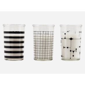 House Doctor lys i glas New Art tre forskellige - Fransenhome
