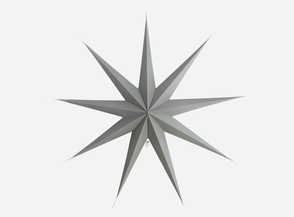 House Doctor stjerne gr� 9 takker 87 cm - Fransenhome
