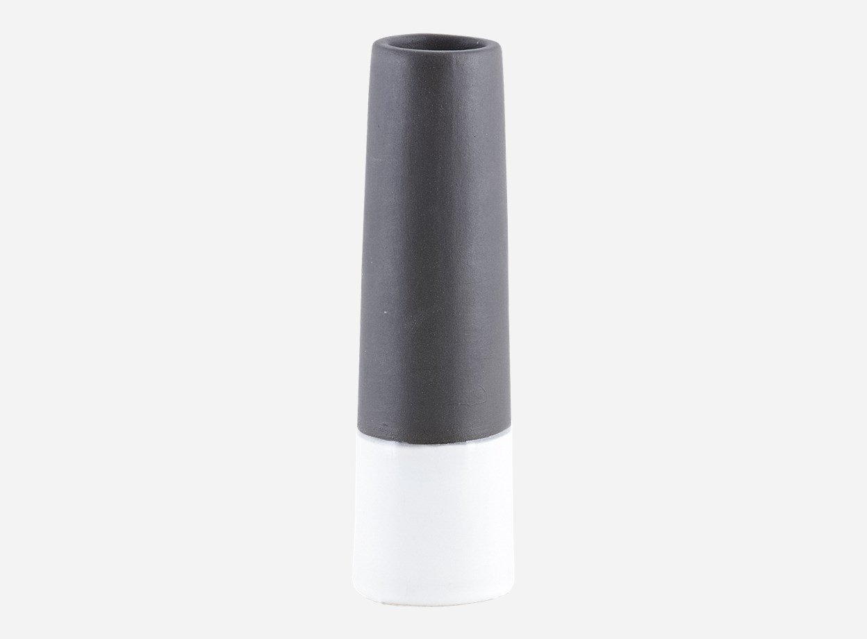 House Doctor vase Tube sort og hvid i 2 farver - Fransenhome