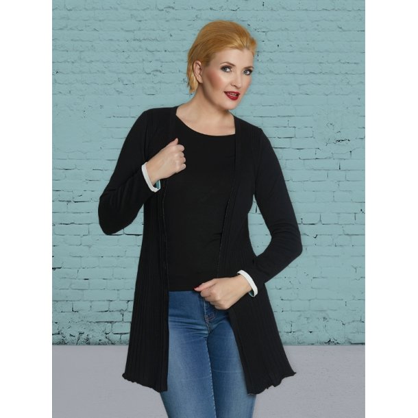 Isabell Black V-Cardigan fra du Milde - Tinashjem