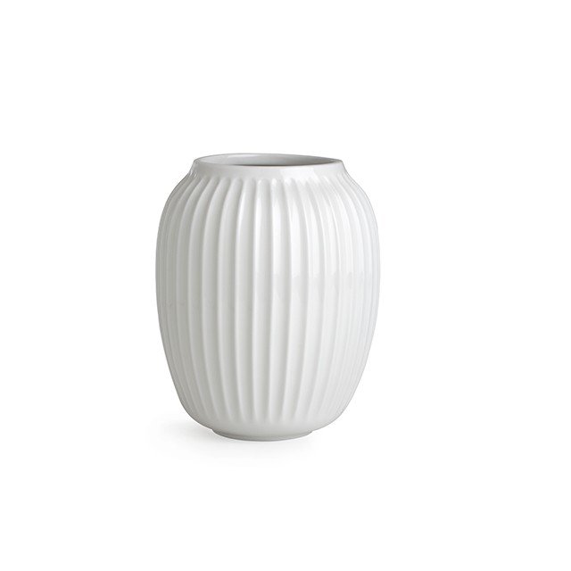 K�hler Hammersh�i vase hvid h�jde 20 cm - Fransenhome