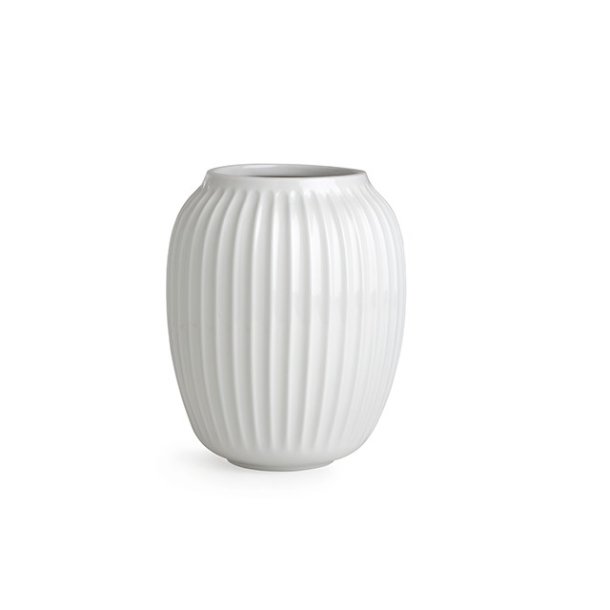 K�hler Hammersh�i vase hvid h�jde 20 cm - Tinashjem