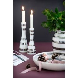 K�hler Omaggio s�lv fad ved vase og lysestager- Fransenhome