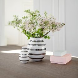 K�hler Omaggio vase s�lv 20 cm med buket - Fransenhome