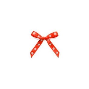 Krima & Isa gaveb�nd 2,5 m r�d neon med hvide stjerner - Tinashjem