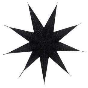 Lampesk�rm Star sort med glitter medium fra GreenGate - Tinashjem