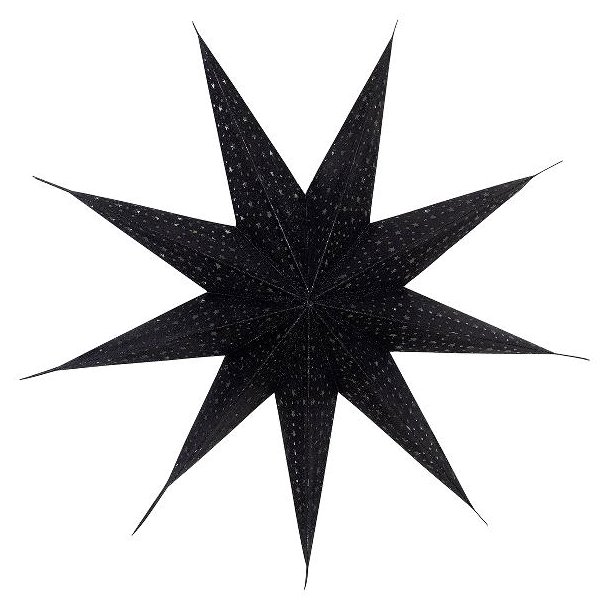 Lampesk�rm Star sort med glitter medium fra GreenGate - Tinashjem