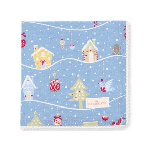 Laura Christmas dusty blue stofserviet fra GreenGate - Tinashjem