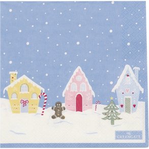 Laura Homes dusty blue servietter stor fra GreenGate - Tinashjem